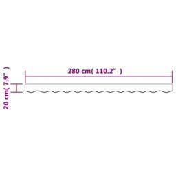 Berkfield Home Replacement Fabric for Awning Valance Anthracite & White Stripe 3 m in Black - thumbnail 6