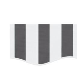 Berkfield Home Replacement Fabric for Awning Valance Anthracite & White Stripe 3 m in Black - thumbnail 4