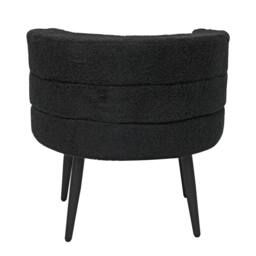 Alivio Sherpa Sofa Chair for Living Room Dining Room Makeup Office Reception in Black - thumbnail 3