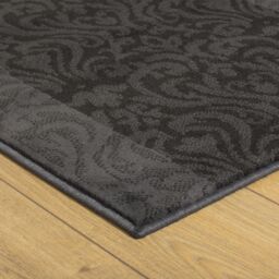 runrug Hallway Carpet Runner Rug - Soft & Comfy, 9mm - 'Baroque' in Grey - Size: 70 cm x 420 cm - thumbnail 2