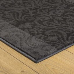 runrug Hallway Carpet Runner Rug - Soft & Comfy, 9mm - 'Baroque' in Grey - Size: 70 cm x 420 cm - thumbnail 5