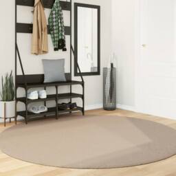 Berkfield Home Rug HUARTE Short Pile Soft & Washable Sand √ò 200 cm in Beige - Size: Medium - thumbnail 2