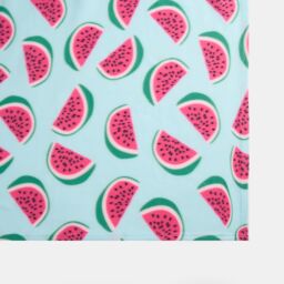 OHS Watermelon Fleece Throw Bedspread Sofa Chair Garden Travel Soft Warm Car Blanket in Bright Blue - thumbnail 4