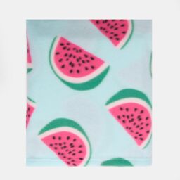 OHS Watermelon Fleece Throw Bedspread Sofa Chair Garden Travel Soft Warm Car Blanket in Bright Blue - thumbnail 3