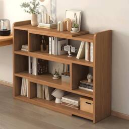 Ventryn Wooden 4 Tier Bookcase Display Storage Shelving Shelf in Brown