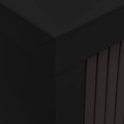 Berkfield Home Sliding Door Cabinet Black 90x40x90 cm Steel - Size: 90 x 40 x 90 cm - thumbnail 8