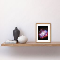 Artery8 Wall Art Print Hubble Space Astronomy Eta Carinae Petulant Star Red Blue Bipolar Bubbles Observations In UV Light Uncover Magnesium Embedded - thumbnail 2