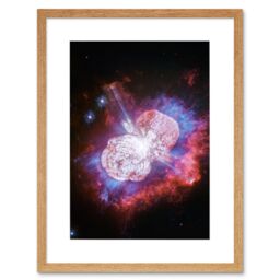 Artery8 Wall Art Print Hubble Space Astronomy Eta Carinae Petulant Star Red Blue Bipolar Bubbles Observations In UV Light Uncover Magnesium Embedded - thumbnail 1