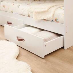 Flair Aviary Kids Bunk Bed with Storage Drawers & Shelves in White - Size: Single - thumbnail 3