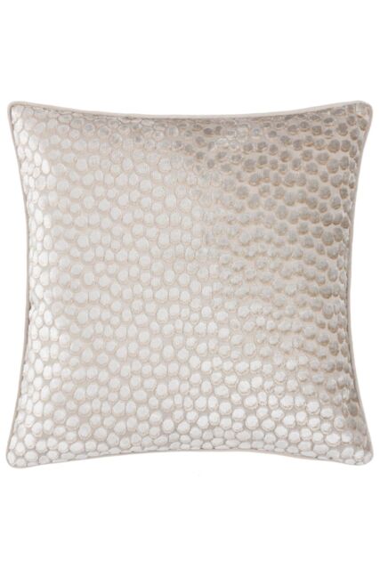 HOEM Lanzo Cut Velvet Piped Cushion in Grey - Size: 45 cm x 45 cm - image 1