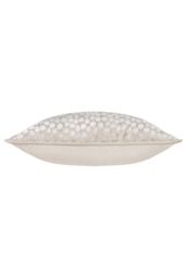 HOEM Lanzo Cut Velvet Piped Cushion in Grey - Size: 45 cm x 45 cm - thumbnail 3
