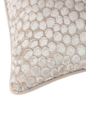 HOEM Lanzo Cut Velvet Piped Cushion in Grey - Size: 45 cm x 45 cm - thumbnail 4