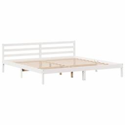 Berkfield Home Beautiful Bed Frame without Mattress White 180x200 cm Super King - thumbnail 7