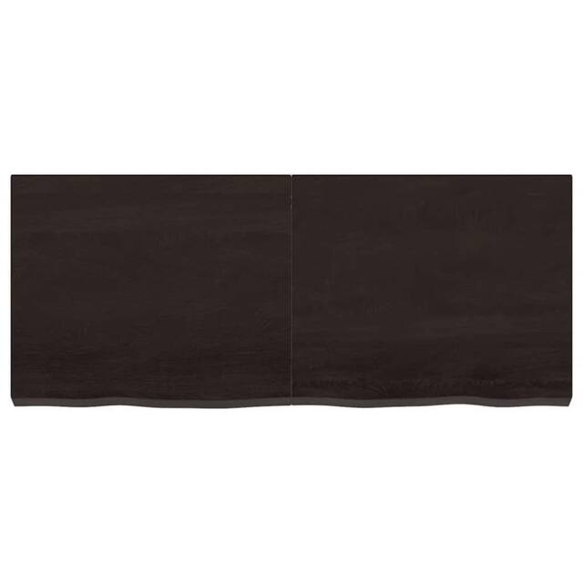 Berkfield Home Table Top Dark Grey 120x50x(2-6) cm Treated Solid Wood Oak - image 1