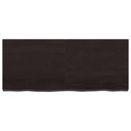 Berkfield Home Table Top Dark Grey 120x50x(2-6) cm Treated Solid Wood Oak - thumbnail 1