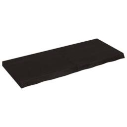 Berkfield Home Table Top Dark Grey 120x50x(2-6) cm Treated Solid Wood Oak - thumbnail 2
