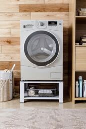 Living and Home Washing Machine Dryer Pedestal in White - thumbnail 2