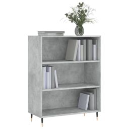 Berkfield Home Bookcase Concrete Grey 69.5x32.5x90 cm Engineered Wood in Brown - thumbnail 3