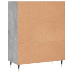Berkfield Home Bookcase Concrete Grey 69.5x32.5x90 cm Engineered Wood in Brown - thumbnail 6