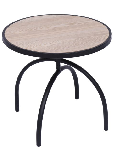 Nordlys Table Appoint End Table Industrial Metal Round in Brown - image 1