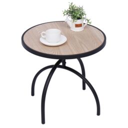 Nordlys Table Appoint End Table Industrial Metal Round in Brown - thumbnail 6