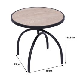 Nordlys Table Appoint End Table Industrial Metal Round in Brown - thumbnail 5