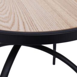Nordlys Table Appoint End Table Industrial Metal Round in Brown - thumbnail 4