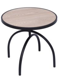 Nordlys Table Appoint End Table Industrial Metal Round in Brown - thumbnail 1