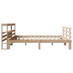 Berkfield Home Bed Frame with Headboard without Mattress 200x200 cm in Natural - thumbnail 7
