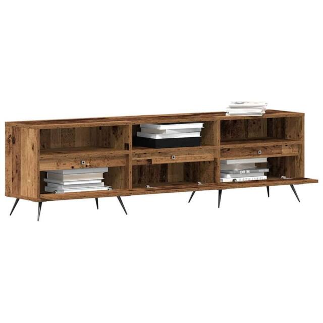Berkfield Home TV Cabinet Old Wood 150x30x44, 5 cm Engineered Wood in Brown - image 1