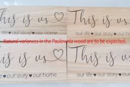 Amaya Rose Ltd P.S I Love You Solid Wood Sign Plaque. Wooden Shelf Home Decor in Beige - thumbnail 9