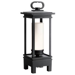 Netlighting South Hope Integrated LED Outdoor Portable Bluetooth Speaker Lantern UK Plug Rubbed Bronze IP44 in Brown - thumbnail 1