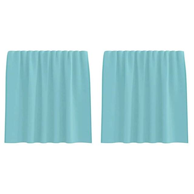 Berkfield Home Voile Curtains with Rod Pockets 2 pcs Turquoise - image 1
