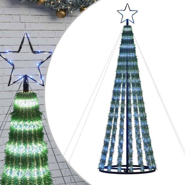 Berkfield Home Christmas Tree Light Cone 275 LEDs Blue 180 cm - image 1