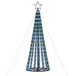 Berkfield Home Christmas Tree Light Cone 275 LEDs Blue 180 cm - thumbnail 4