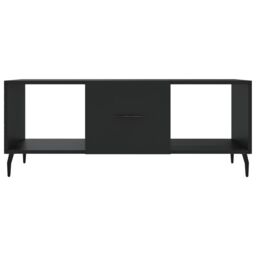 Berkfield Home Coffee Table Black 102x50x40 cm Engineered Wood - Size: 102 x 50 x 40 cm - thumbnail 5