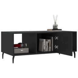 Berkfield Home Coffee Table Black 102x50x40 cm Engineered Wood - Size: 102 x 50 x 40 cm - thumbnail 4