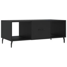 Berkfield Home Coffee Table Black 102x50x40 cm Engineered Wood - Size: 102 x 50 x 40 cm - thumbnail 2
