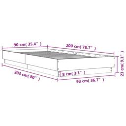 Berkfield Home Bed Frame without Mattress White 90x200 cm Engineered Wood - thumbnail 9