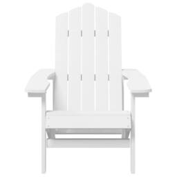 Berkfield Home Garden Adirondack Chair with Table HDPE White - thumbnail 4