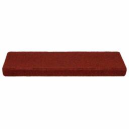 Berkfield Home Stair Mats 10 pcs Bordeaux Red 65x21x4 cm Needle Punch - Size: Medium - thumbnail 4