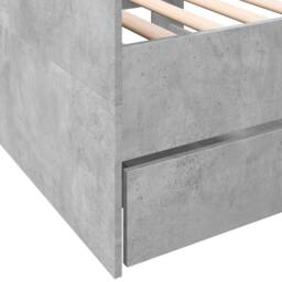 Berkfield Home Daybed with Drawers without Mattress Concrete Grey 90x190 cm Single - thumbnail 7