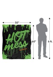 Nickelodeon Slime Hot Mess Silky Touch Super Soft Throw Blanket 152 X 127 cm in White - thumbnail 5