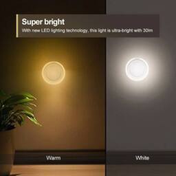 FLAVORA 4PCS, Warm Whiteselected Battery Powered LED Under Cabinet Lights in Silver - thumbnail 3