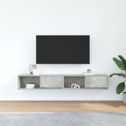 Berkfield Home TV Cabinets 2 pcs Concrete Grey 80x31x25.5 cm Engineered Wood - thumbnail 3