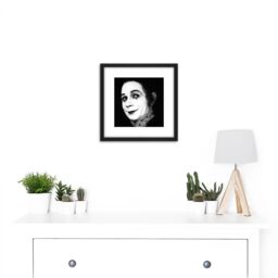 Artery8 Warren Portrait Mime Lindsay Kemp Photo 8X8 Inch Square Wooden Framed Wall Art Print Picture with Mount in Black - thumbnail 2