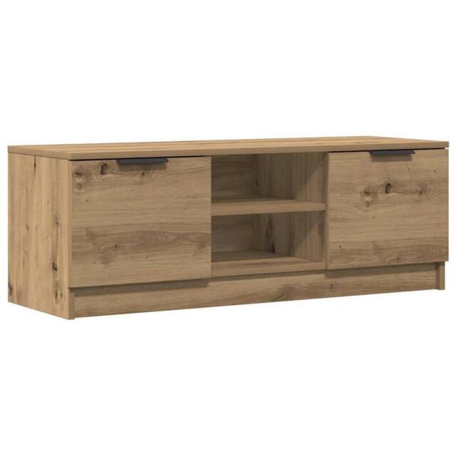 Berkfield Home TV Cabinet Artisan Oak 102x35x36.5 cm Engineered Wood in Brown - image 1