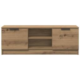 Berkfield Home TV Cabinet Artisan Oak 102x35x36.5 cm Engineered Wood in Brown - thumbnail 5