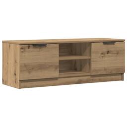 Berkfield Home TV Cabinet Artisan Oak 102x35x36.5 cm Engineered Wood in Brown - thumbnail 1