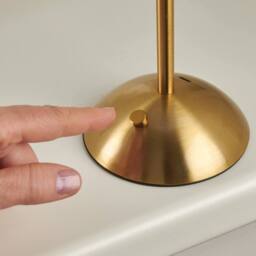 Coopers of Stortford Brass Effect Rechargeable Touch Table Lamp with 3 Light Modes in Bronze - thumbnail 4